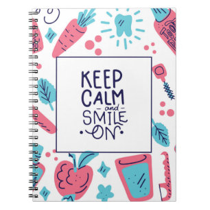 Carnet Gardez le calme et souriez sur l'expression