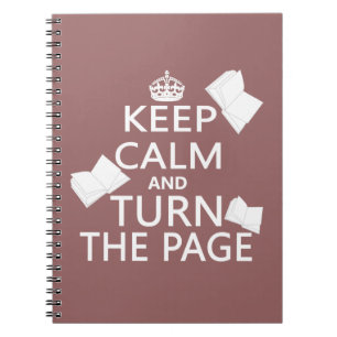 Carnet Gardez le calme et tournez la page
