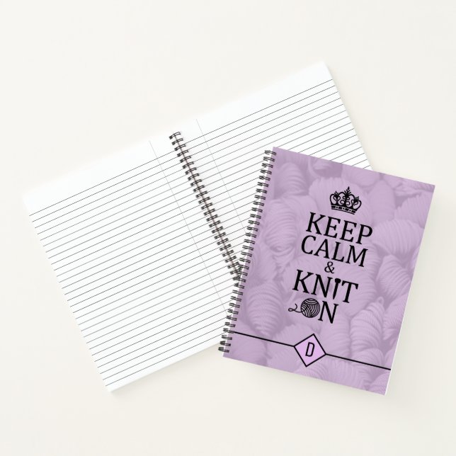Carnet Gardez Le Knit Calme Sur Le Fil D'Artisanat (Intérieur)