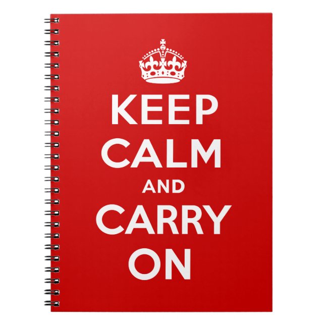 Carnet Gardez votre calme et continuez (Devant)