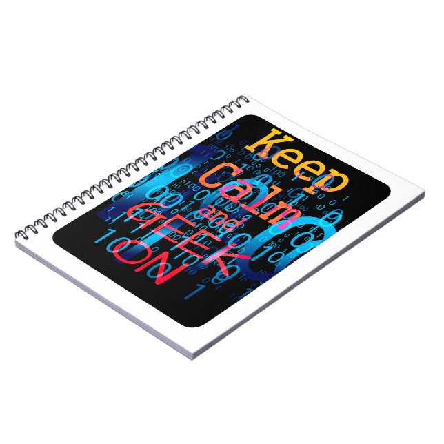 Carnet Gardez votre calme et continuez à geeker en code b (Côté gauche)