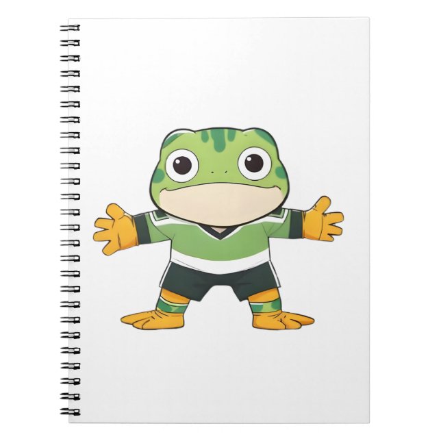 Carnet Gardien de but grenouille mignon Design Kawaii Foo (Devant)