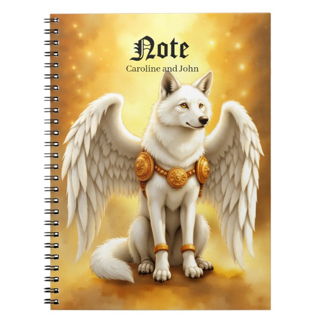 Carnet Gardien de l'Aube – Le Loup à l'Aile Blanche.  (Devant)
