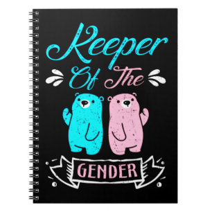 Carnet Gardien de l'ours en peluche rose et bleu genre