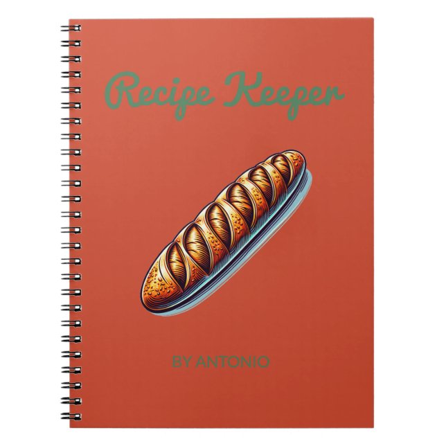 Carnet Gardien de recettes boulangerie Terracotta Green B (Devant)