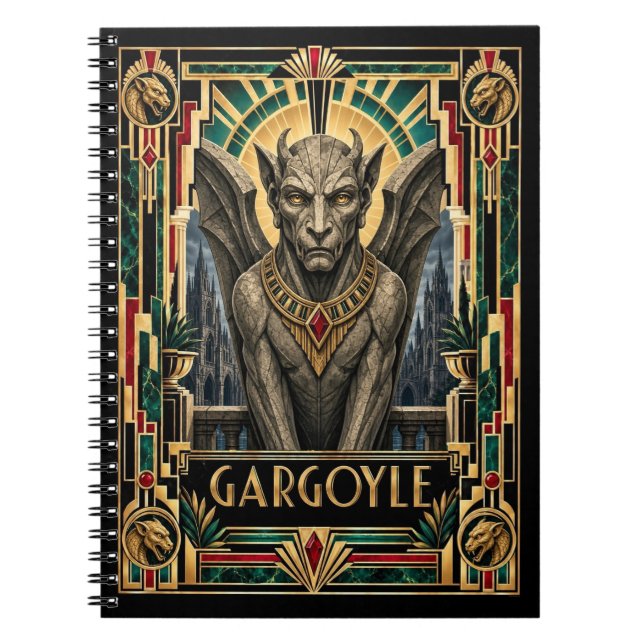 Carnet Gargouille, Art Déco Mythique (Devant)