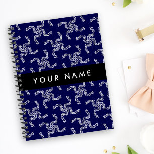 Carnet Garland de Noël, Bleu, Votre nom, Personnaliser