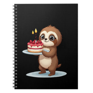 Carnet Gâteau d'anniversaire drôle avec costume de paress