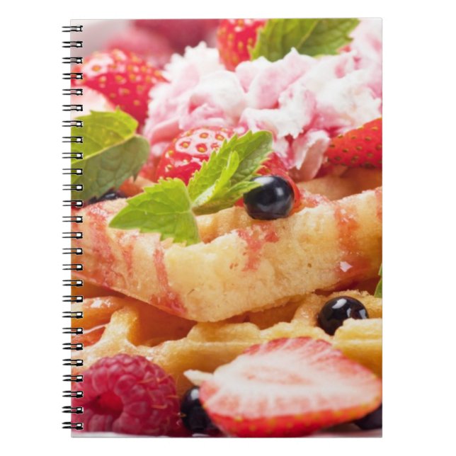 Carnet Gâteau de gaufre avec la baie fraîche (Devant)