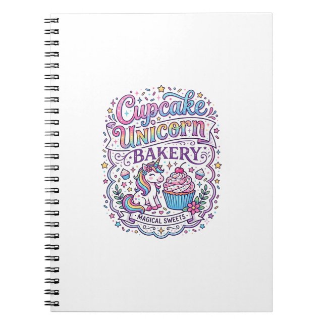 Carnet Gâteau Licorne Licorne Boulangerie Fond Blanc Pr (Devant)