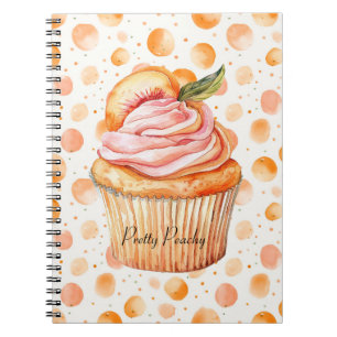 Carnet Gâteau Peach Cupcake Points Fantaisistes