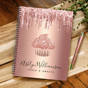 Carnet Gâteau Rose Gold Paillettes Dégoulinades Boulanger
