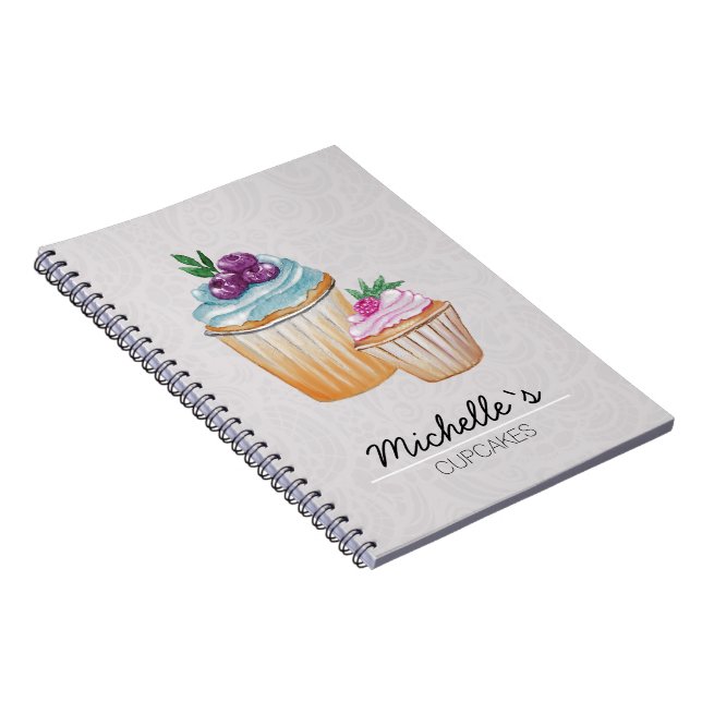 Carnet Gâteaux et fruits motif aquarelle (Côté Droit)