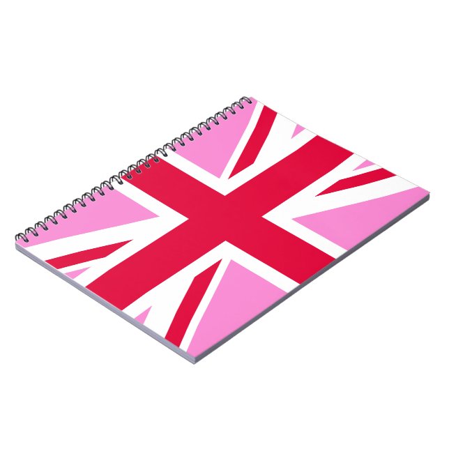 Carnet GAY PRIDE britannique (Union Jack rose) (Drapeau b (Côté gauche)