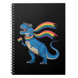 Carnet Gay pride Dino Trex Rainbow Flag Lgbt Ally