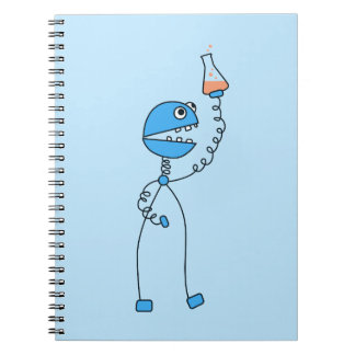 Carnet Geek drôle de chimie de robot de bande dessinée