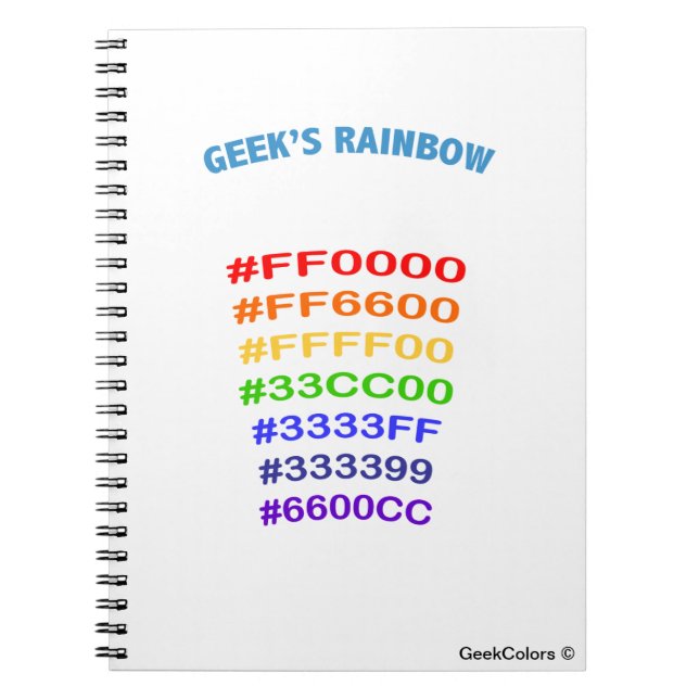 Carnet Geek's Rainbow (Devant)