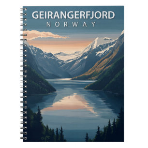 Carnet Geirangerfjord Norvège Scandinavie Vintage voyage