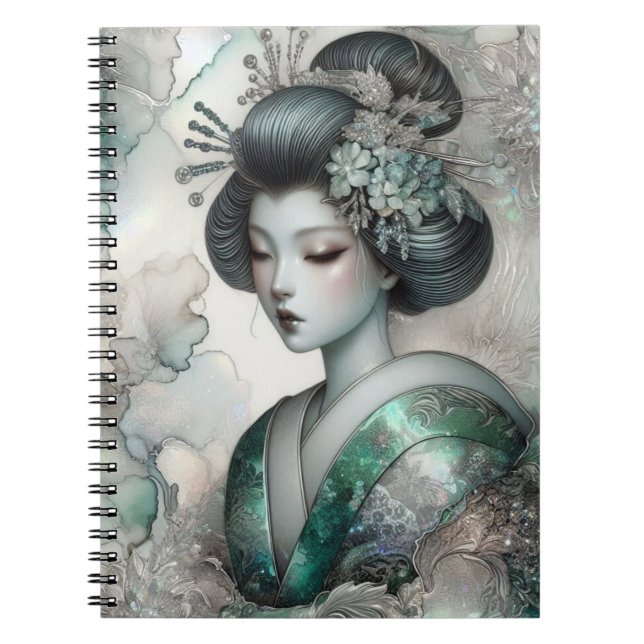 Carnet Geisha en Vert Série #2 (Devant)