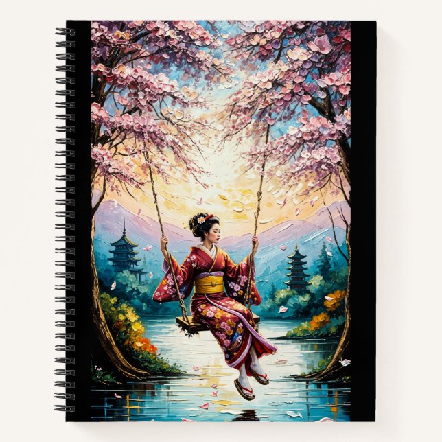 Carnet Geisha on a Swing (Devant)