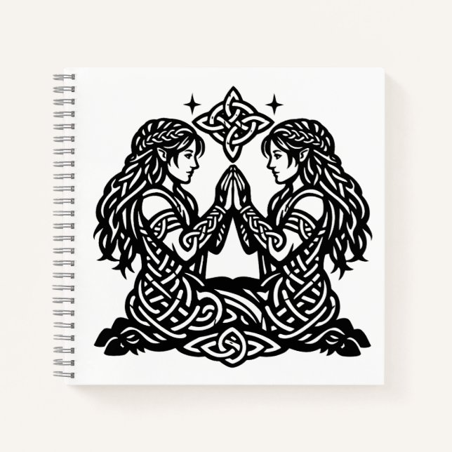 Carnet Gémeaux — Jumeaux du zodiaque de l'encre hantée (Devant)