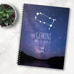 Carnet Gemini Constellation Zodiaque personnalisée