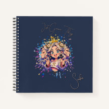 Gemini Sweet 16 Square Custom Notebook