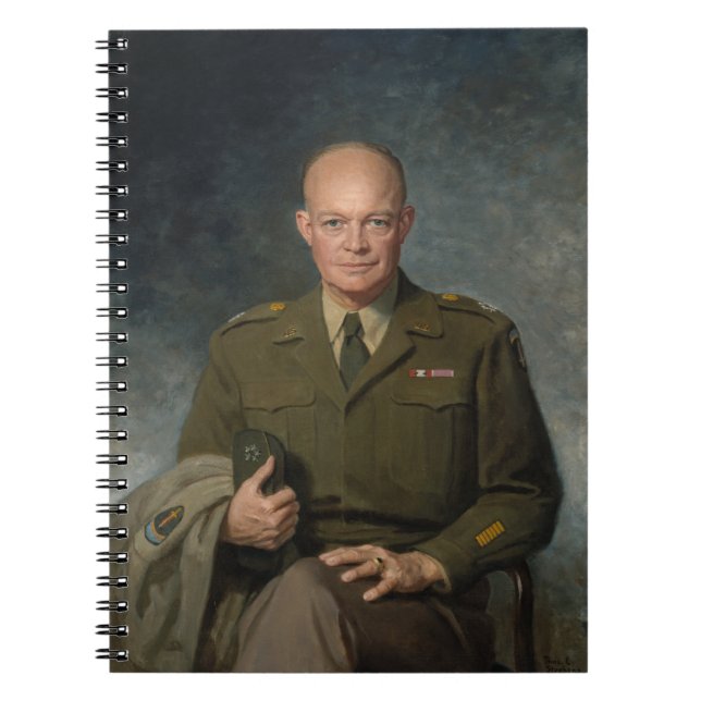 Carnet Général Dwight Eisenhower Portrait peint 5 étoiles (Devant)
