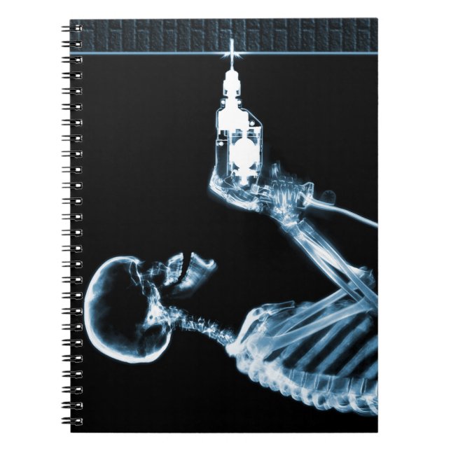 Carnet Générateur de squelette bleu X-Ray (Devant)