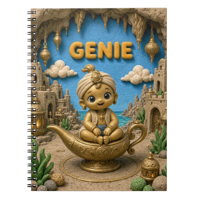 Carnet Génie de bébé mignon, mythique (Devant)