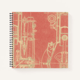 Carnet Génie schématique Dessin Moteur à gaz initial
