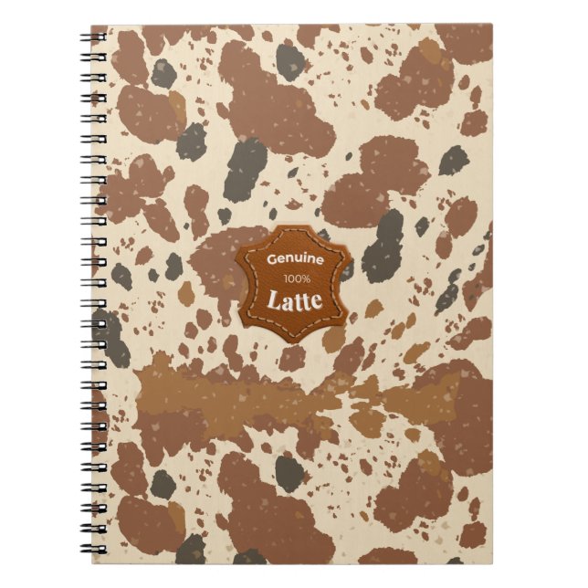 Carnet Genuine 100% Latte | Cowhide Coffee Aesthetic (Devant)