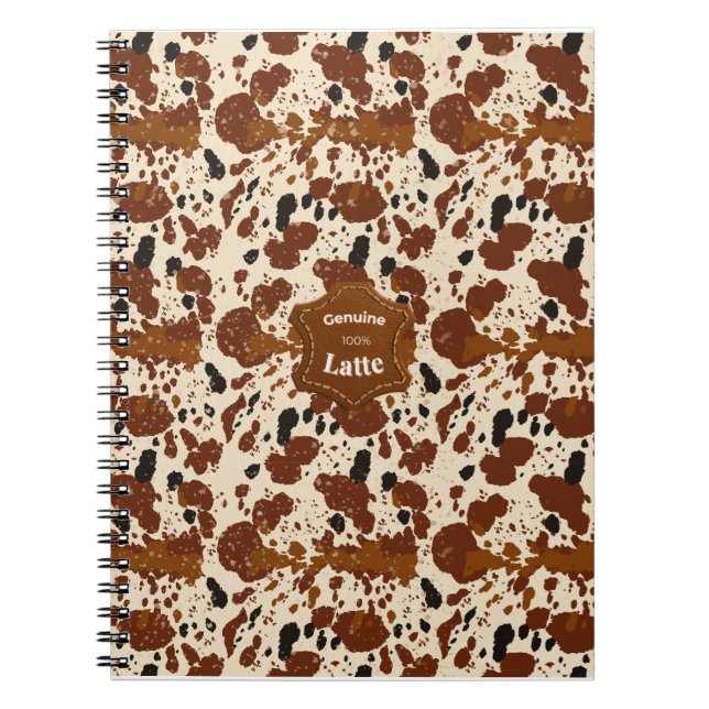 Carnet Genuine 100% Latte Cowhide Pattern | Neutral  (Devant)