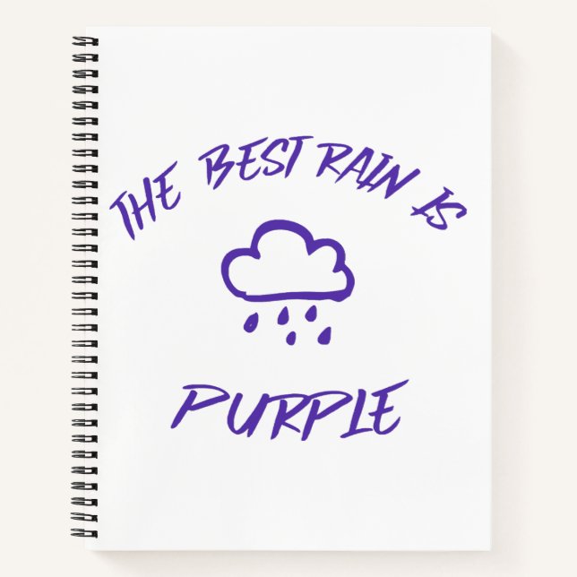 Carnet GenX La meilleure pluie est violette (Devant)
