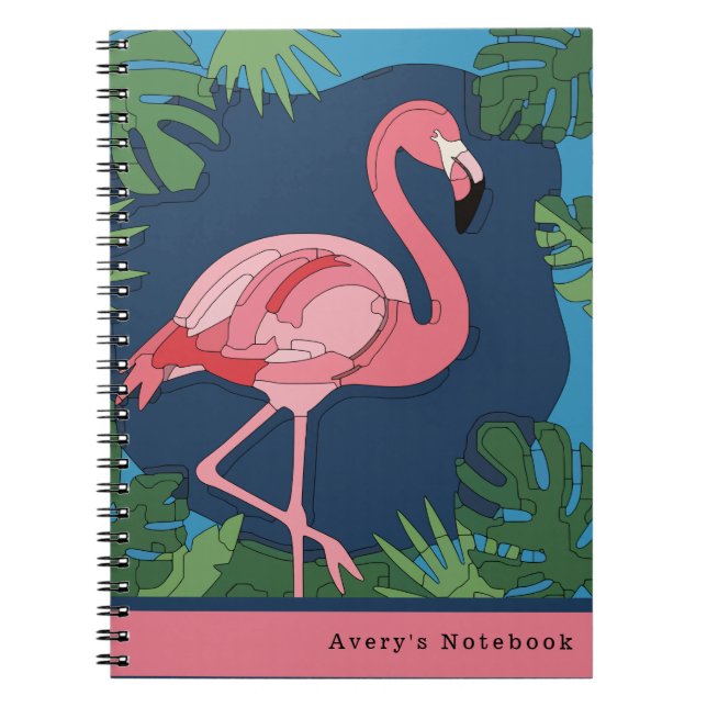 Carnet Geo Flamant rose Puzzle (Devant)