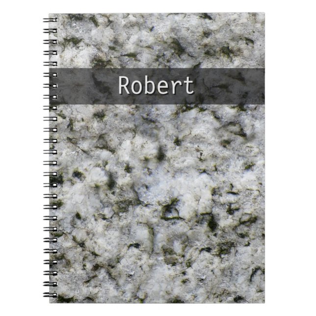 Carnet Géologie White Granite Rock Texture n'importe quel (Devant)