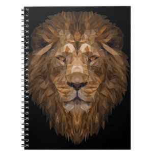 Carnet Geometric Lion Portrait