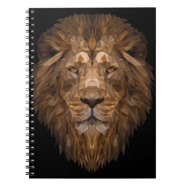 Carnet Geometric Lion Portrait (Devant)