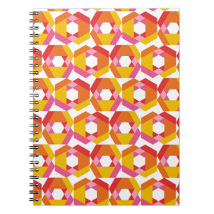 Carnet Géométrie colorée illustration minimaliste sans fa