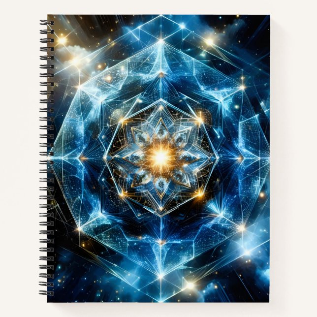 Carnet Géométrie cosmique mandala étoile univers abstrait (Devant)