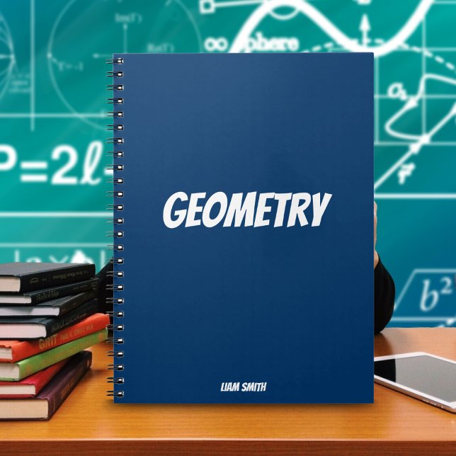Carnet Géométrie personnalisée simple bleu royal (Deep Blue Math Notebook: Elevate Learning with Style and Structured Organization.)