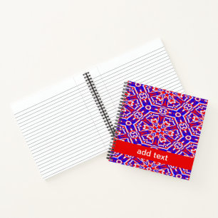 Carnet Géométrie rouge, blanche et bleue