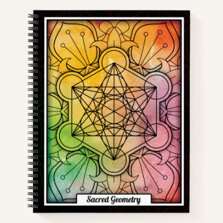 Carnet Géométrie sacrée personnalisée Cube de Metatron