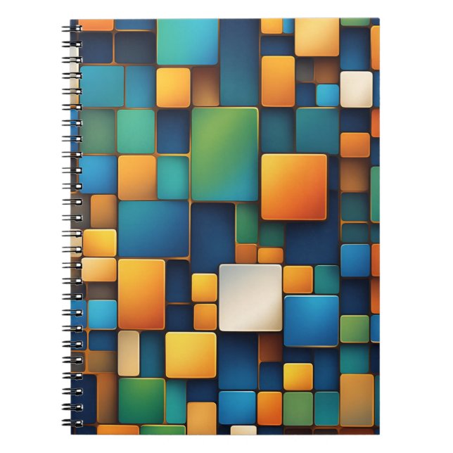 Carnet géométrique moderne - Gras et coloré (Devant)