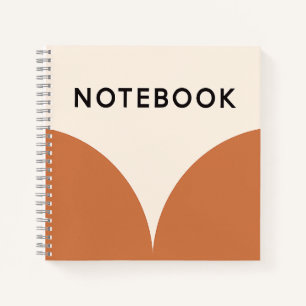 Carnet géométrique orange rétro