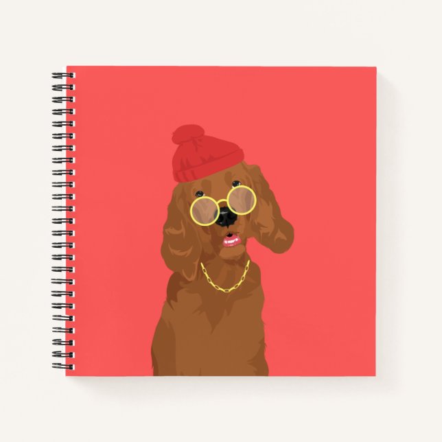 Carnet Georgie The Rapper Irish Setter Dog (Devant)