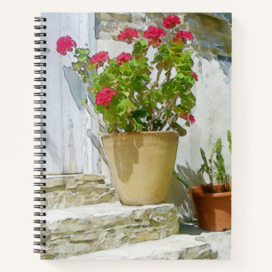 Carnet Géranium de couleur rouge