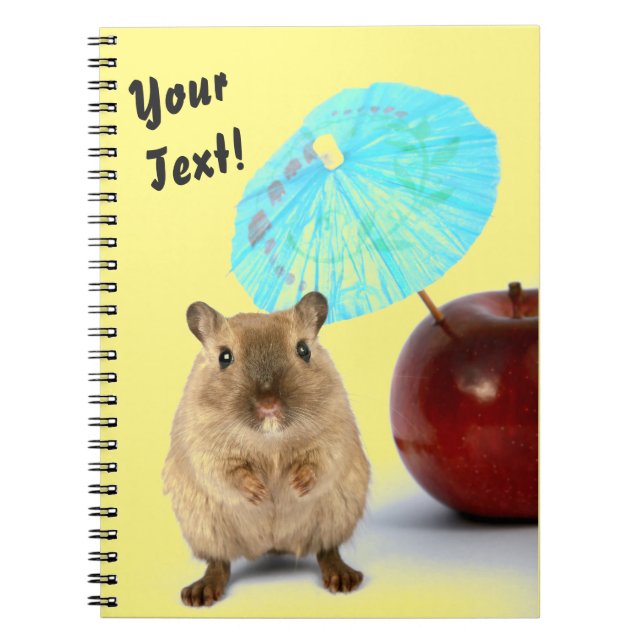 Carnet Gérbille mignonne drôle vacances d'été jaune votre (Devant)