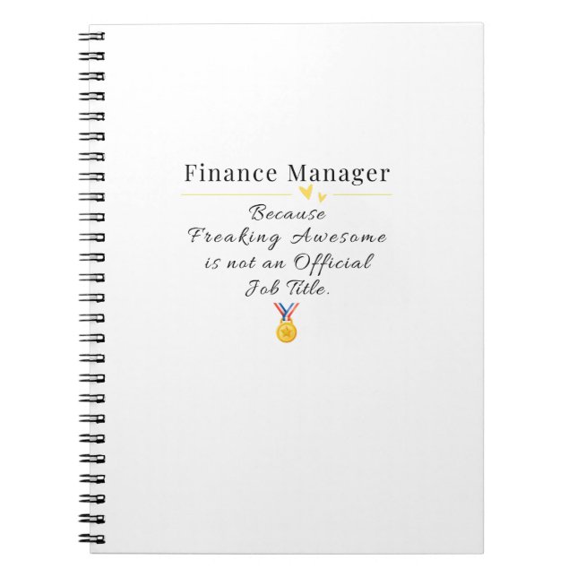 Carnet Gestionnaire des finances (Devant)