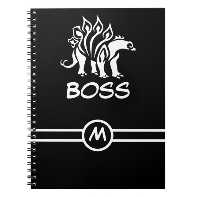 Carnet Ghost White Stegosaurus Spirit Dinosaur (Devant)